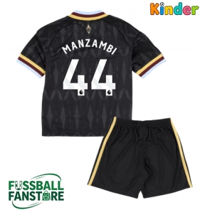 Aston Villa Johan Manzambi #44 Replik Auswärtstrikot Kinder 2026-27 Kurzarm (+ Kurze Hosen)